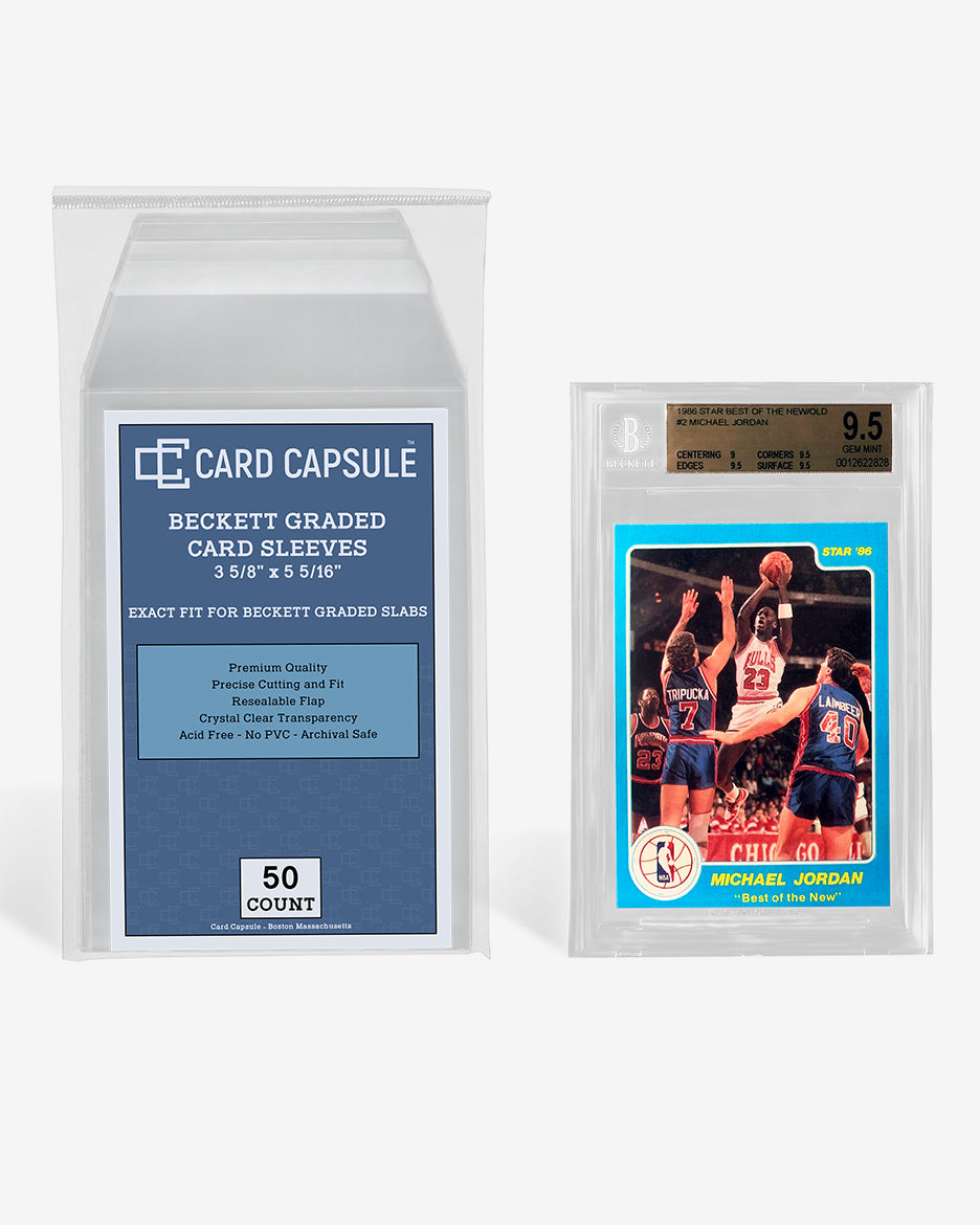 Card Capsule 50 Count Exact Fit for SGC Graded Slabs Resealable Sleeves Bags Card Capsule 50 Count Exact Fit for SGC Graded Slabs Resealable Sleeves Bags