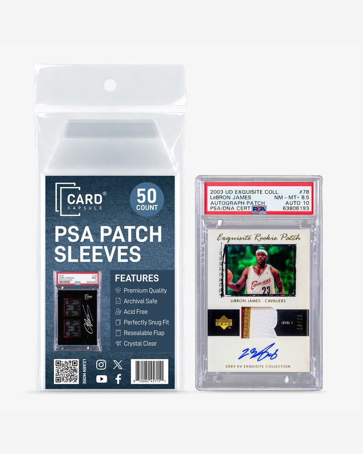PSA Graded Card Sleeves - Patch &amp; Jersey Card
