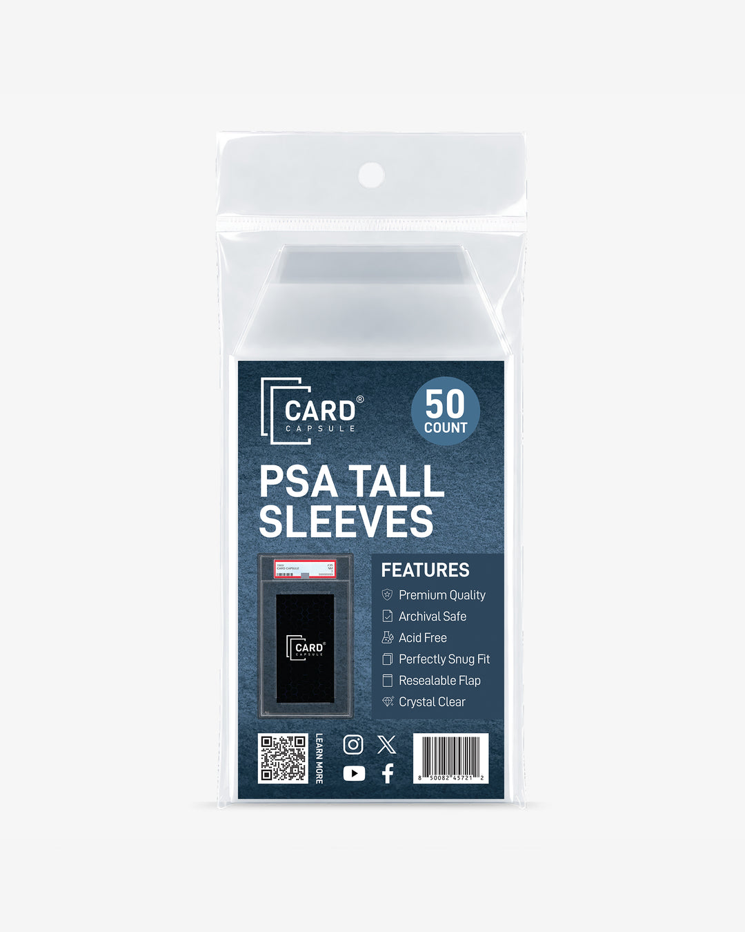 PSA Graded Card Sleeves - Tall &amp; Tallboy Card