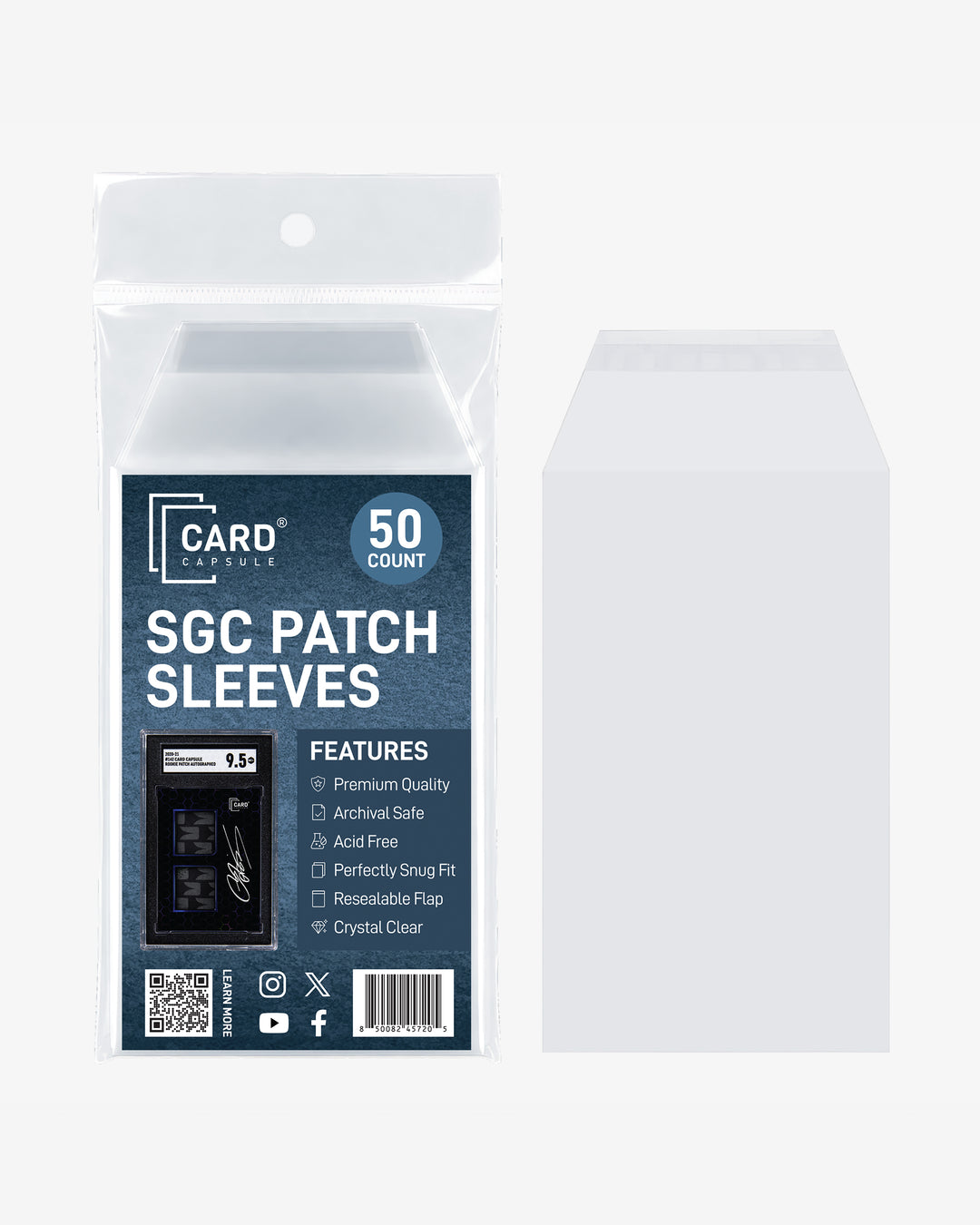 SGC Graded Card Sleeves - Patch &amp; Jersey Card