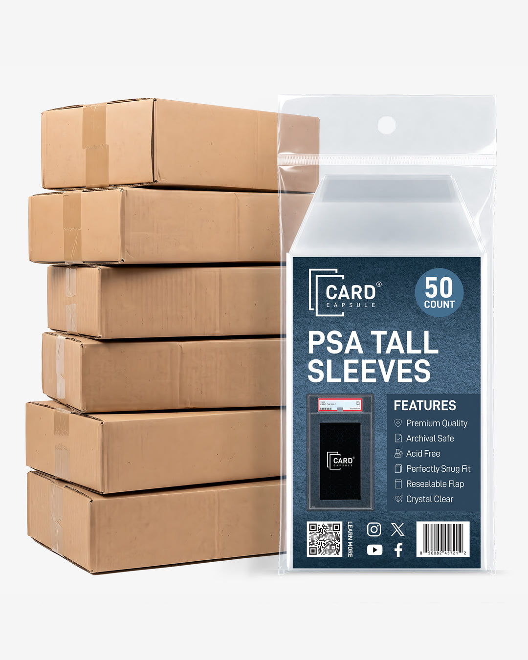 PSA Graded Card Sleeves - Tall &amp; Tallboy Card