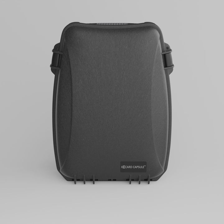 22-second product video of the Card Capsule Slabpack rotating to show
the hard shell, straps, and loaded interior