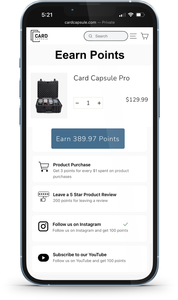 step 2: earn points